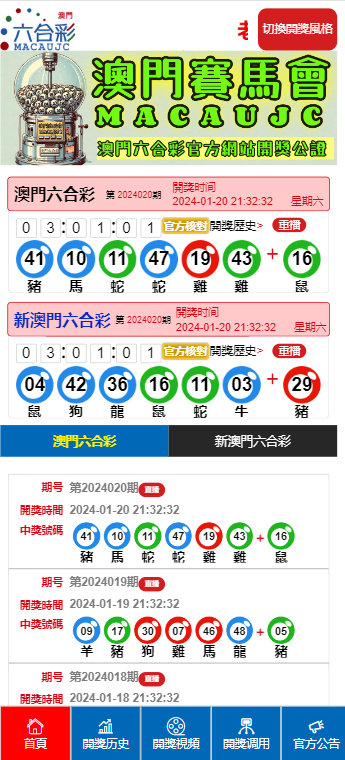 澳门六星彩历史开奖记录一百期结果汇总分析